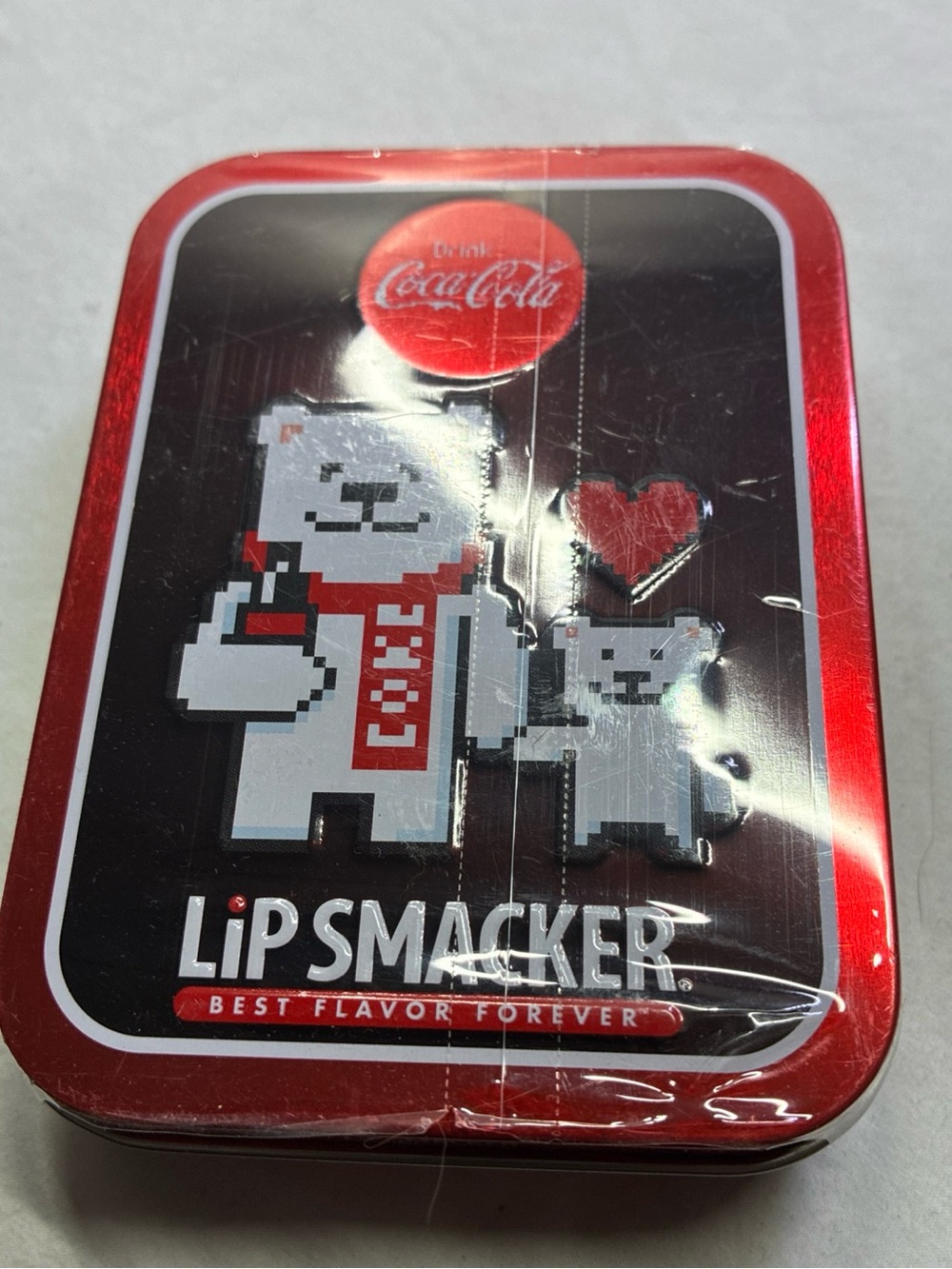 New Sealed 2 Pack Lip Smacker Coca Cola and Cherry Coke in Collector Tin